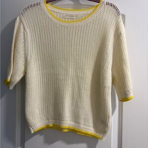 By Together Cream and Yellow Crew Neck Sweater
